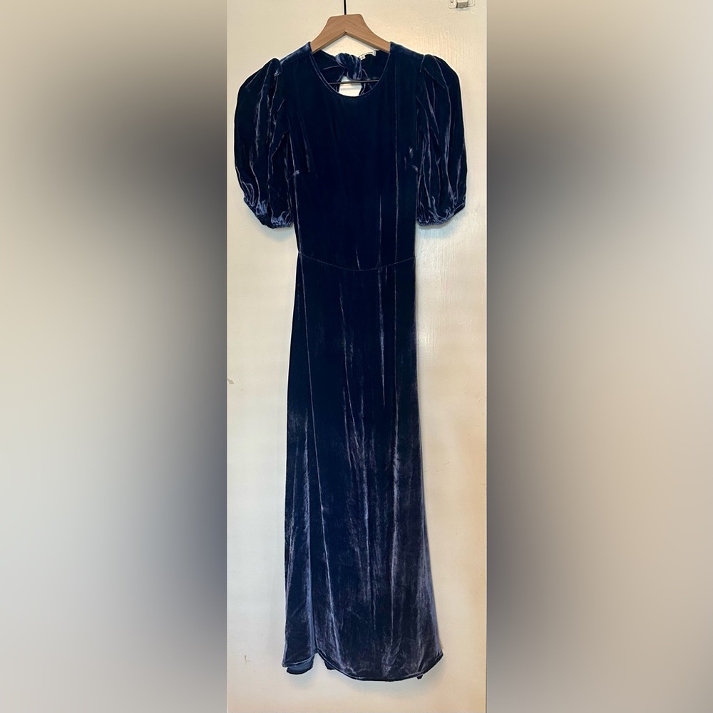 Reformation Velvet backless long dress, size 4